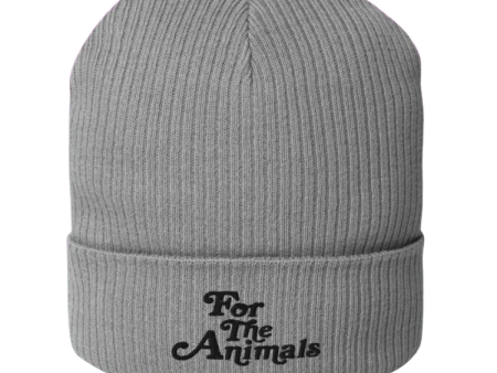 Vegan Power Co  For the Animals  Beanie - Grey Supply