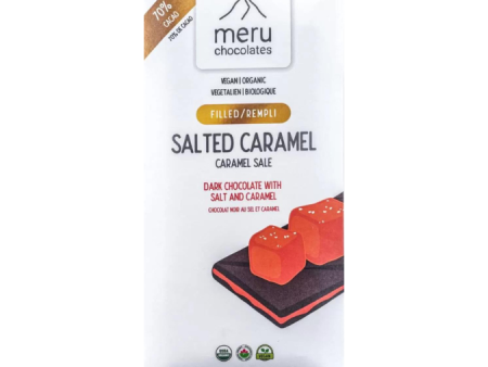 CLEARANCE - Meru Chocolates Salted Caramel Filled Chocolate Bar - 60g Hot on Sale