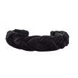 CLEARANCE - Femme Faire Braided Velvet Headband - Black For Cheap