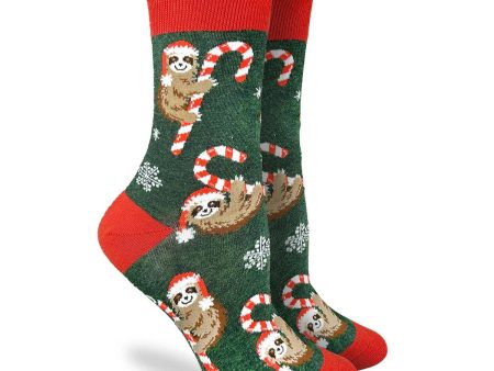 Good Luck Sock Candy Cane Sloths Socks Cheap