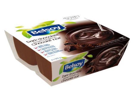 CLEARANCE - Belsoy Dark Chocolate Pudding - 4x 125g Online now