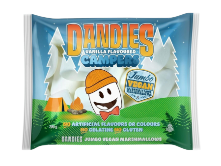 CLEARANCE - Dandies Vegan Jumbo Camper Marshmallows - 280g Online Sale