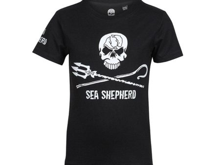 CLEARANCE - Sea Shepherd Kids Jolly Roger Tee - Black Discount