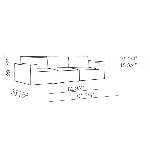 Marechiaro 3-Seater Sofa For Sale