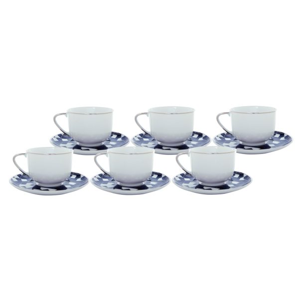 Night Teacup and Saucer (Set of 6) For Sale