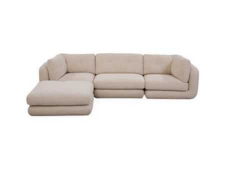 Pompidou Modular 4-Piece Sectional with Ottoman Hot on Sale