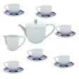 Night Teacup and Saucer (Set of 6) For Sale