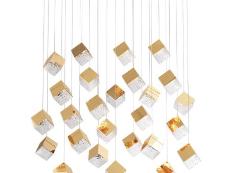 Pyrite Rectangle LED Chandelier Online Hot Sale