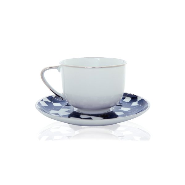 Night Teacup and Saucer (Set of 6) For Sale