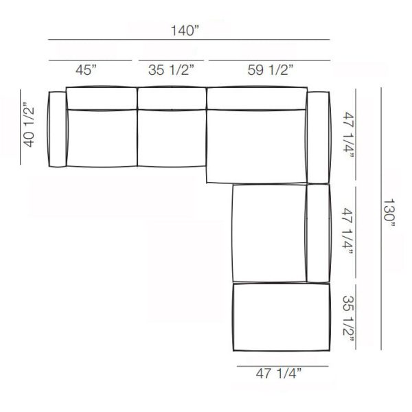 Marechiaro MH11 Corner Module Sofa For Discount