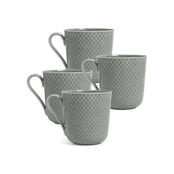 Rhombe Earth Mug with Handle (Set of 4) Supply