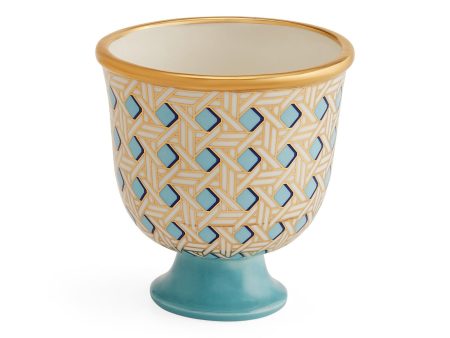 Basketweave Pedestal Bowl For Discount