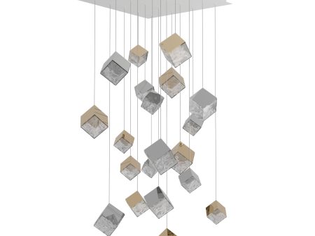 Pyrite Square LED Chandelier Supply