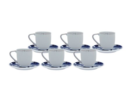 Night Coffee Cup and Saucer (Set of 6) Online Hot Sale