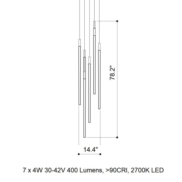 Flare 7-Light A LED Chandelier Hot on Sale