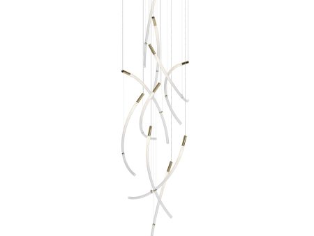 Flare 10-Light LED Chandelier Cheap