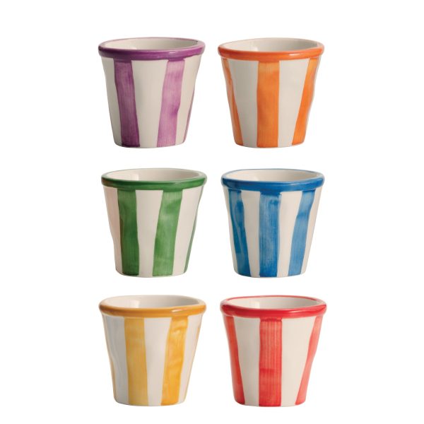 Lido Righe Espresso Shot Cups (Set of 6) For Discount