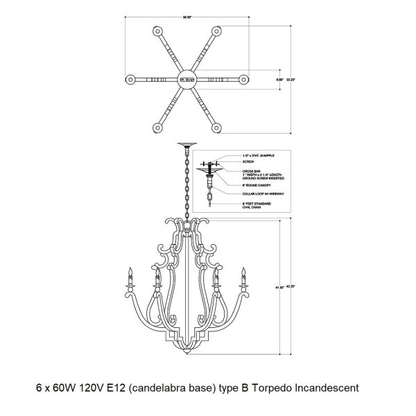 Durand Chandelier Hot on Sale