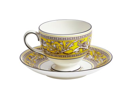 Florentine Teacup and Saucer Cheap