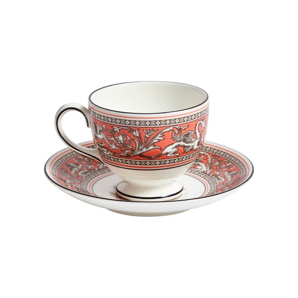 Florentine Teacup and Saucer Cheap