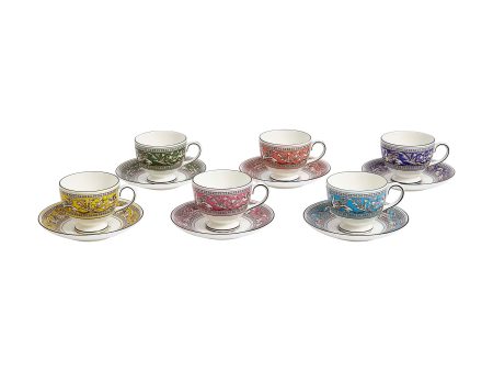 Florentine Teacup and Saucer (Set of 6) Sale