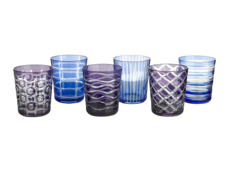 Cobalt Mix Tumbler (Set of 6) on Sale