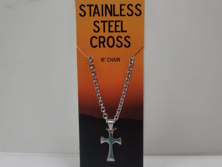 FLARE CROSS SS NECKLACE-8031 : 18 IN Online