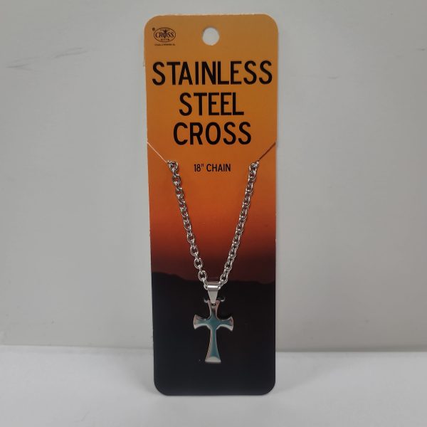 FLARE CROSS SS NECKLACE-8031 : 18 IN Online