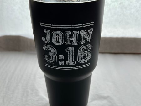 JOHN 3:16 BLACK SS TUMBLER-4558 Cheap