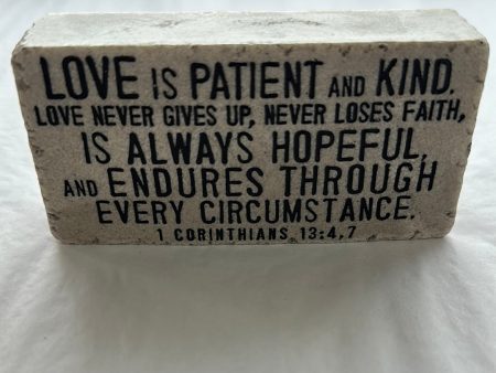 LOVE IS PATIENT STONE PLQ-6051 For Discount