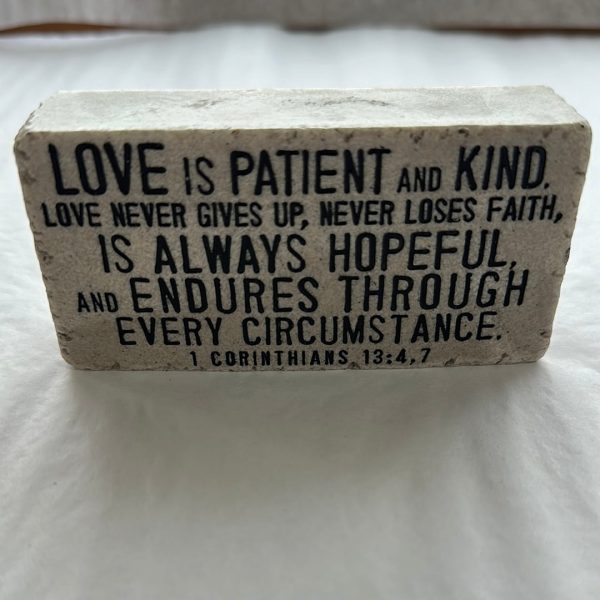 LOVE IS PATIENT STONE PLQ-6051 For Discount