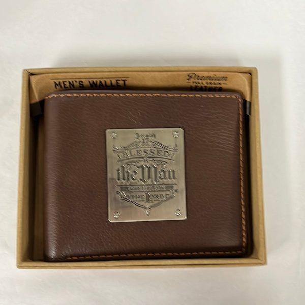 BLESSED IS THE MAN LTHR WALLET-7103 Discount