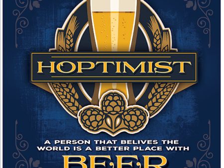 MOL1985 - Hoptimist Beer - 12x12 on Sale