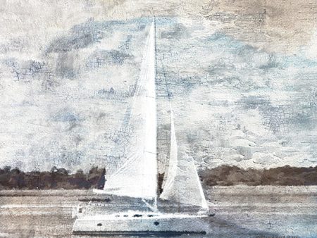 BLUE380 - Sailboat on Water - 16x12 For Sale