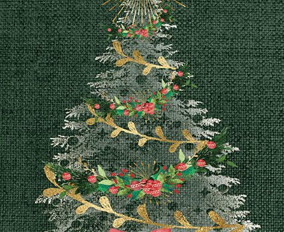 BLUE263 - Burlap Christmas Tree - 12x16 Cheap